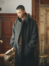 AVIVA JIFEI XUE 24 Autumn and Winter Wool Linen Plaid Casual Coat AJX-FW24-RMC-CWC-TYMGW Charcoal Wool Plaid FW24-RMC-KWLC